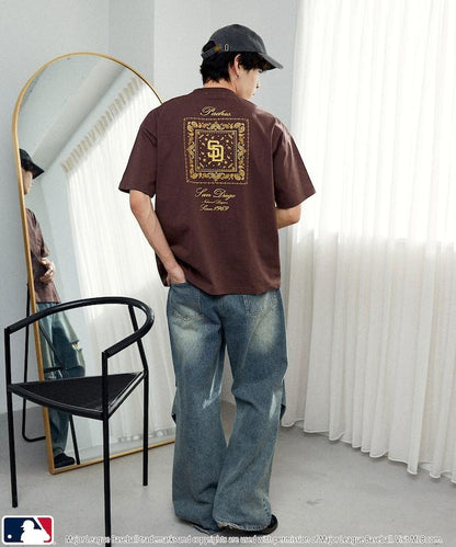 聯名 MLB 後背頭巾印花 T恤