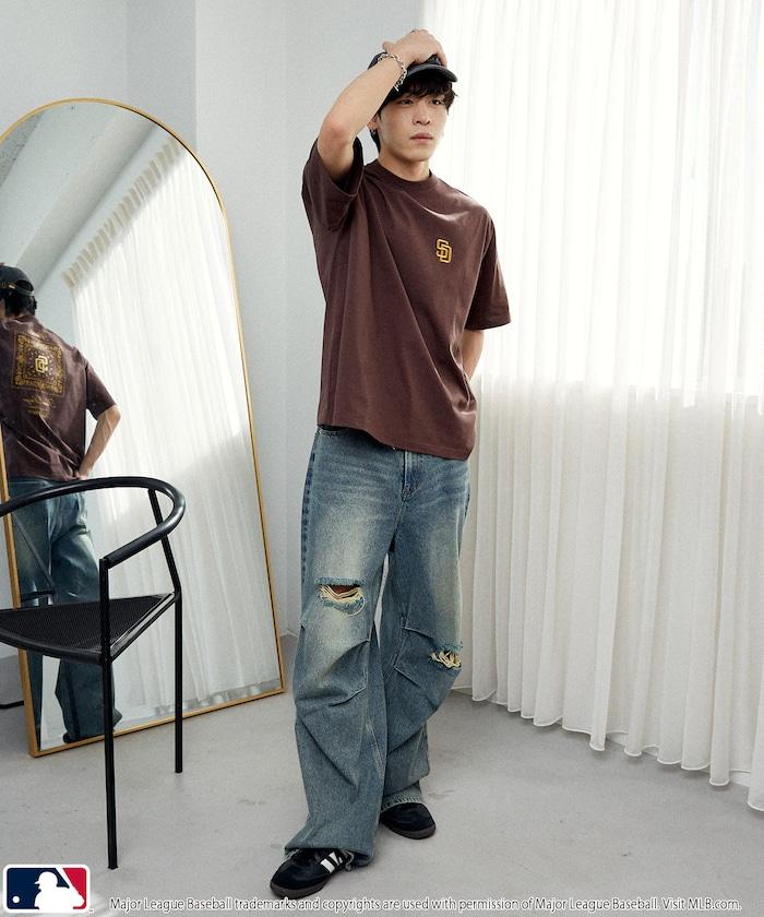 聯名 MLB 後背頭巾印花 T恤