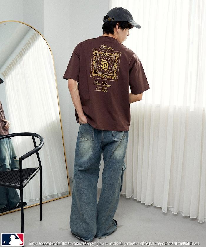 聯名 MLB 後背頭巾印花 T恤