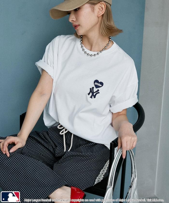 聯名款 MLB 單點心形圖案 T恤