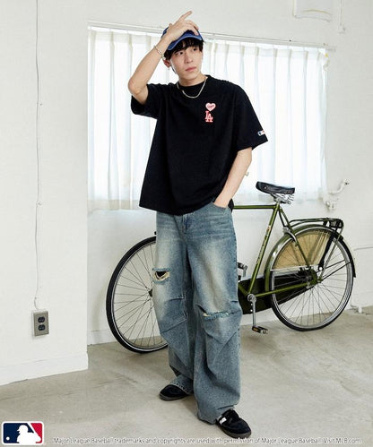 聯名款 MLB 單點心形圖案 T恤