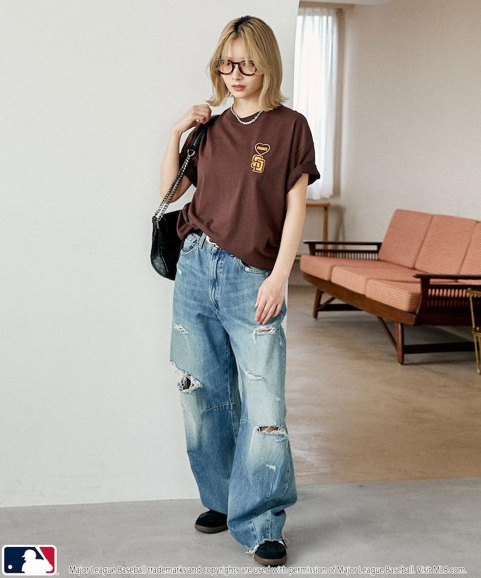 聯名款 MLB 單點心形圖案 T恤