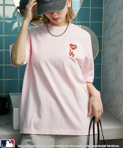 聯名款 MLB 單點心形圖案 T恤
