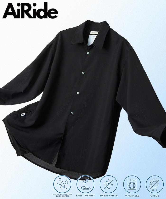 AiRide/エアライド 寬鬆版 常規領 可收納 吸水速幹 防紫外線 長袖襯衫