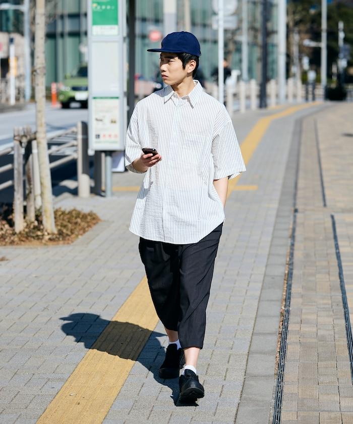 Relax Fit 寬鬆版 常規領 泡泡紗 短袖襯衫