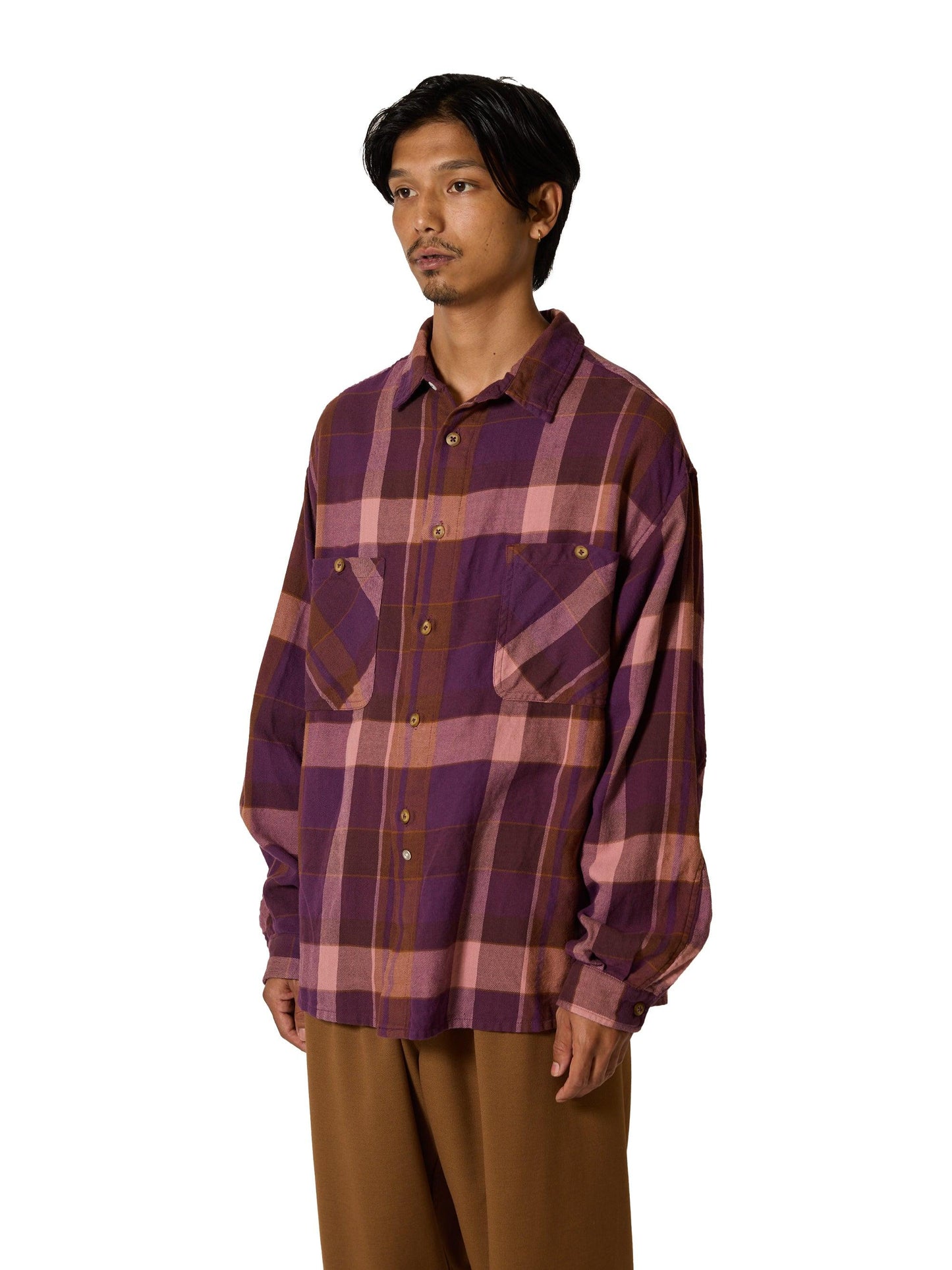 CRAFTED WORK SHIRTS / INIDIA COTTON FLANNEL MADRAS 襯衫