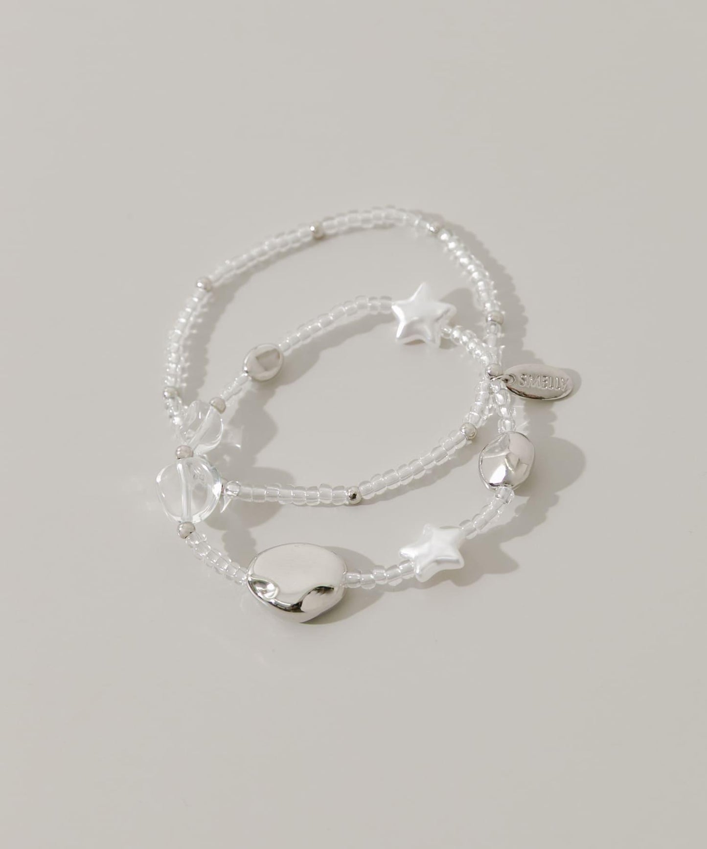 透明珠飾拼接 兩件套 手鍊