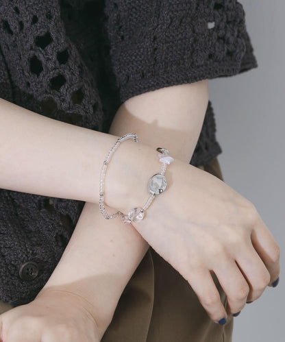 透明珠飾拼接 兩件套 手鍊