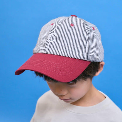 細條紋拼色棒球帽