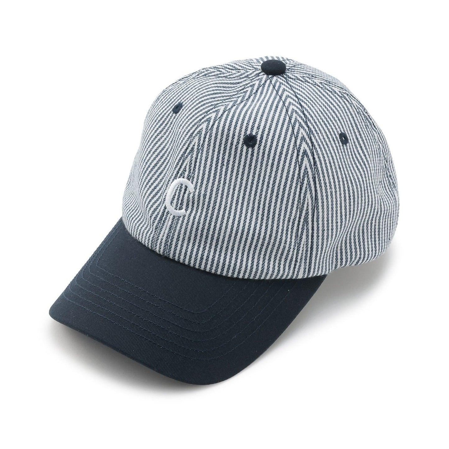 細條紋拼色棒球帽