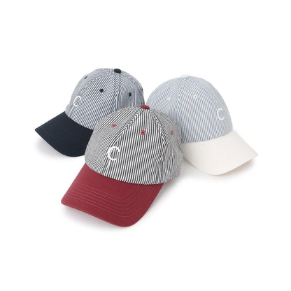 細條紋拼色棒球帽