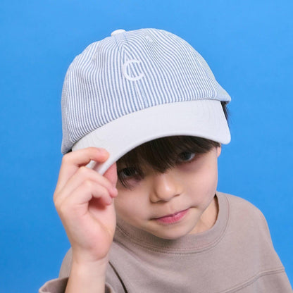 細條紋拼色棒球帽