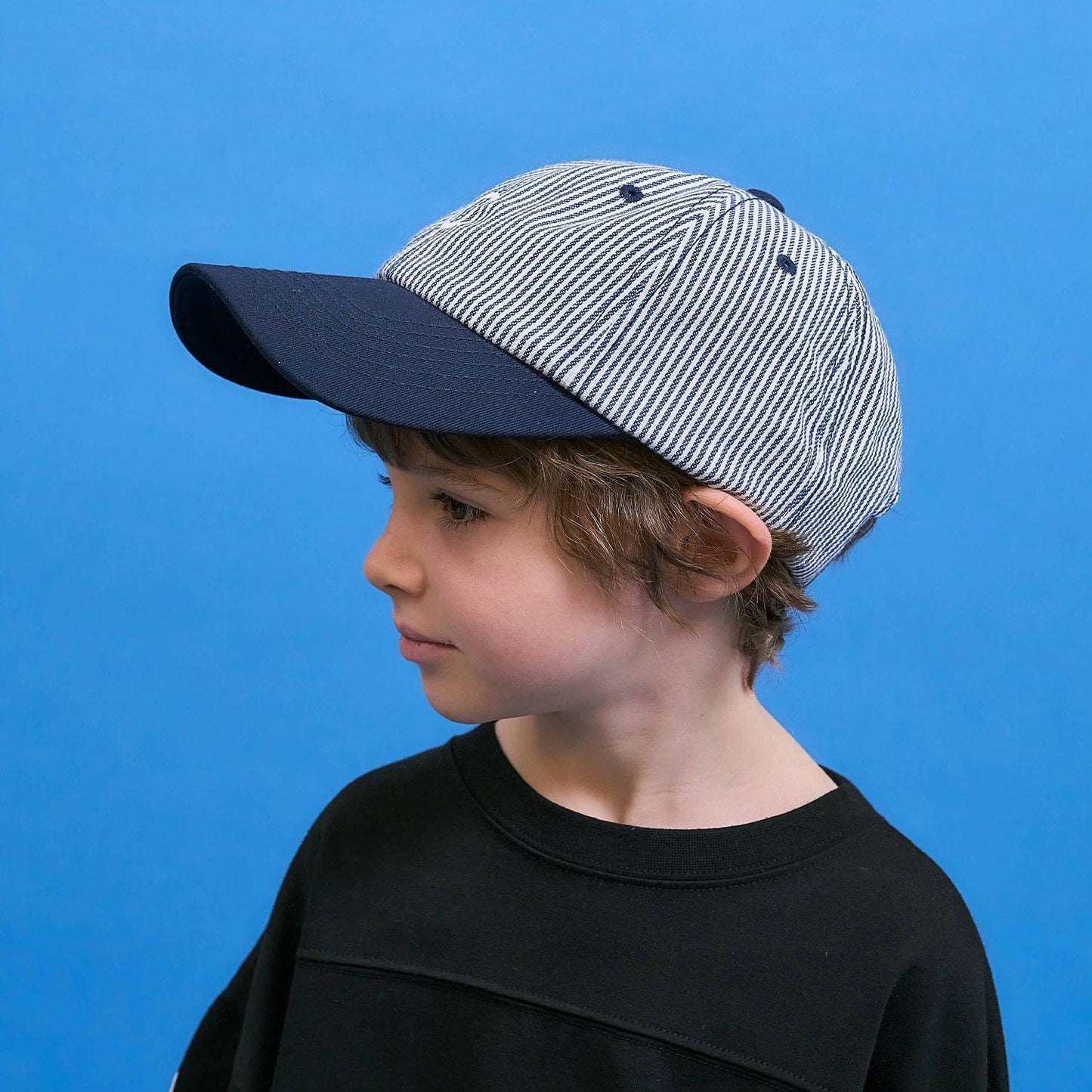 細條紋拼色棒球帽