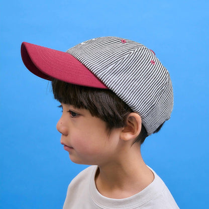 細條紋拼色棒球帽