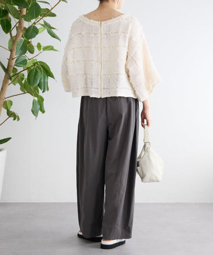 棉質彎刀版型褲子