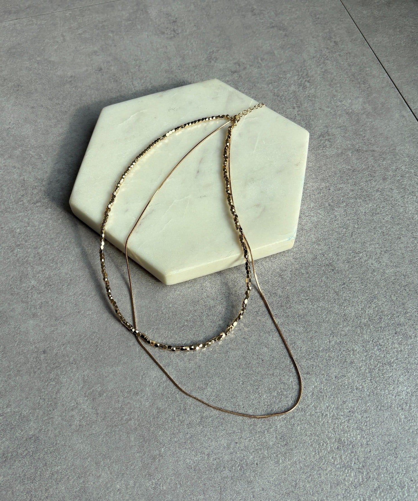 金屬珠鏈疊層設計項鍊