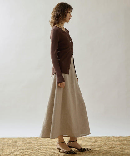 Drawing Numbers 重磅亞麻傘擺半身裙