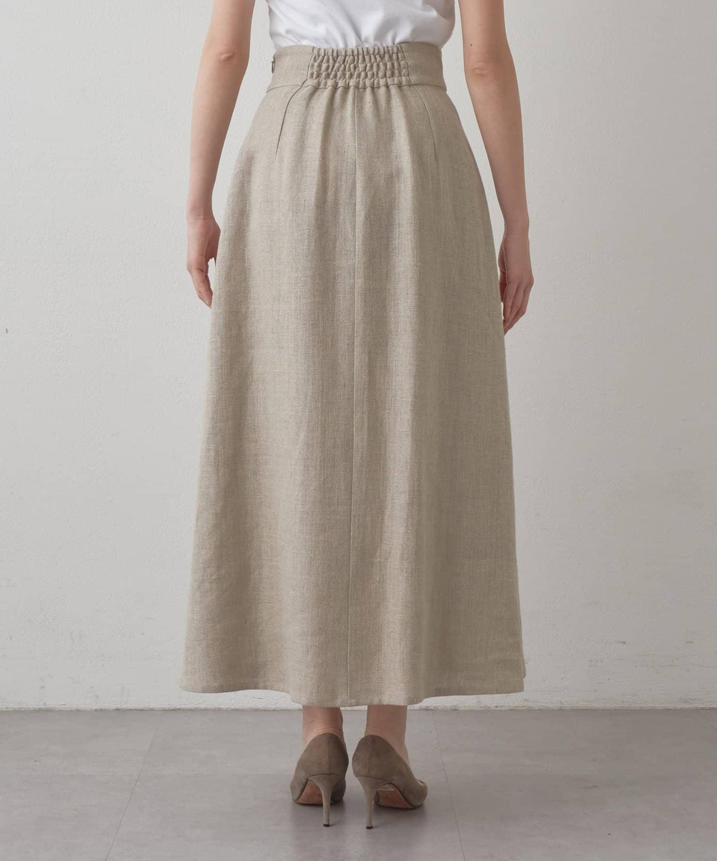 Drawing Numbers 重磅亞麻傘擺半身裙