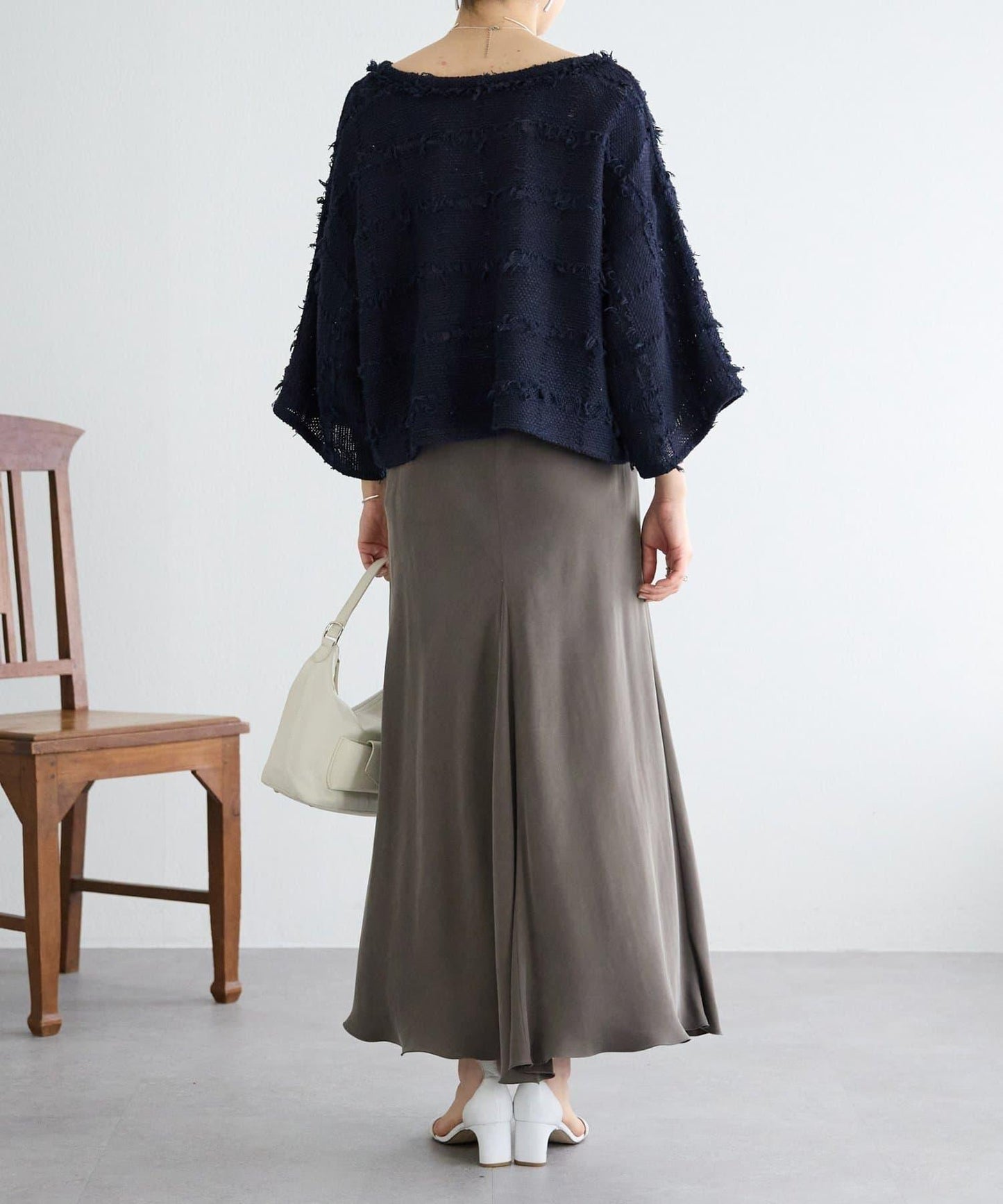 格紋流蘇套頭上衣