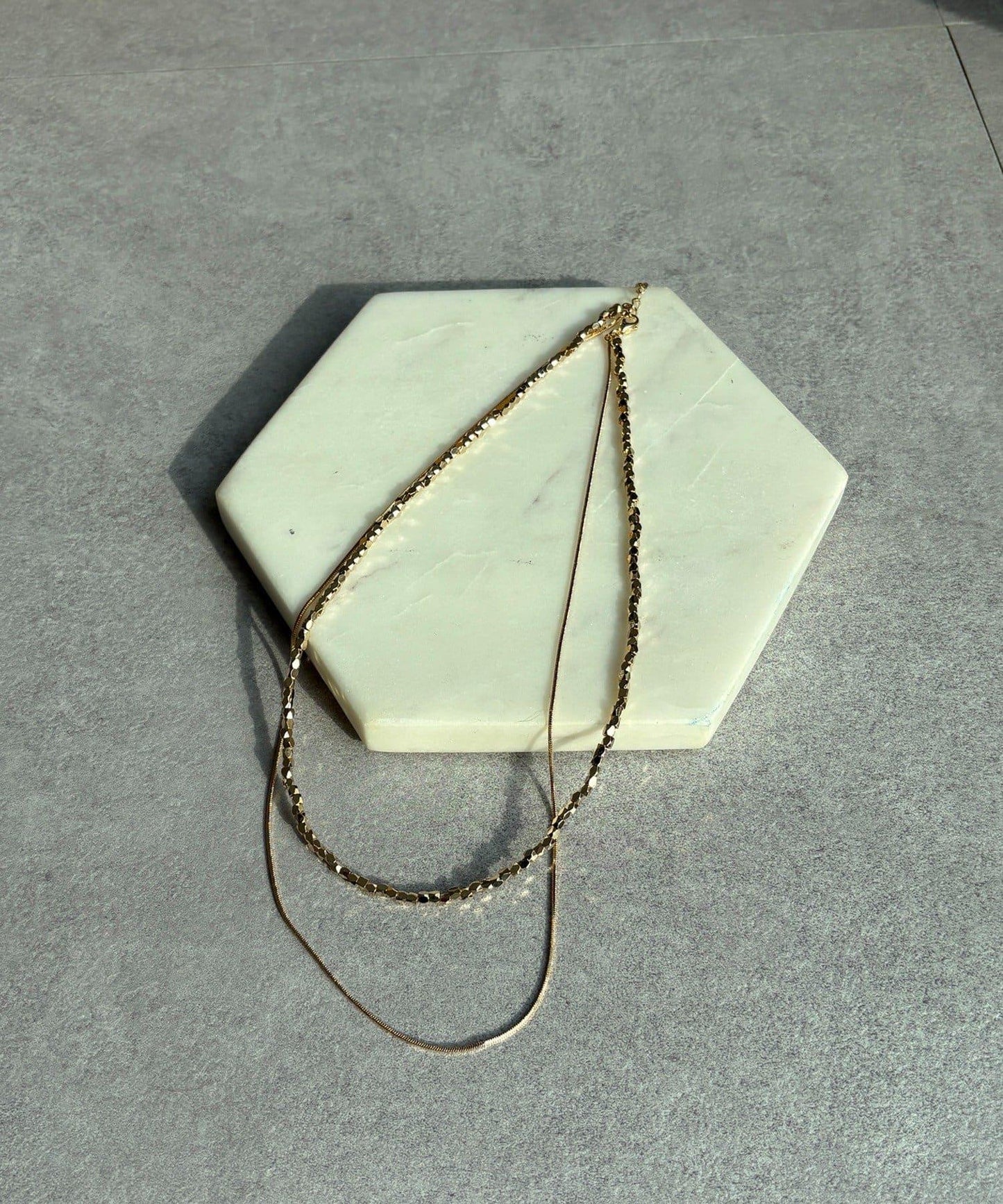 金屬珠鏈疊層設計項鍊