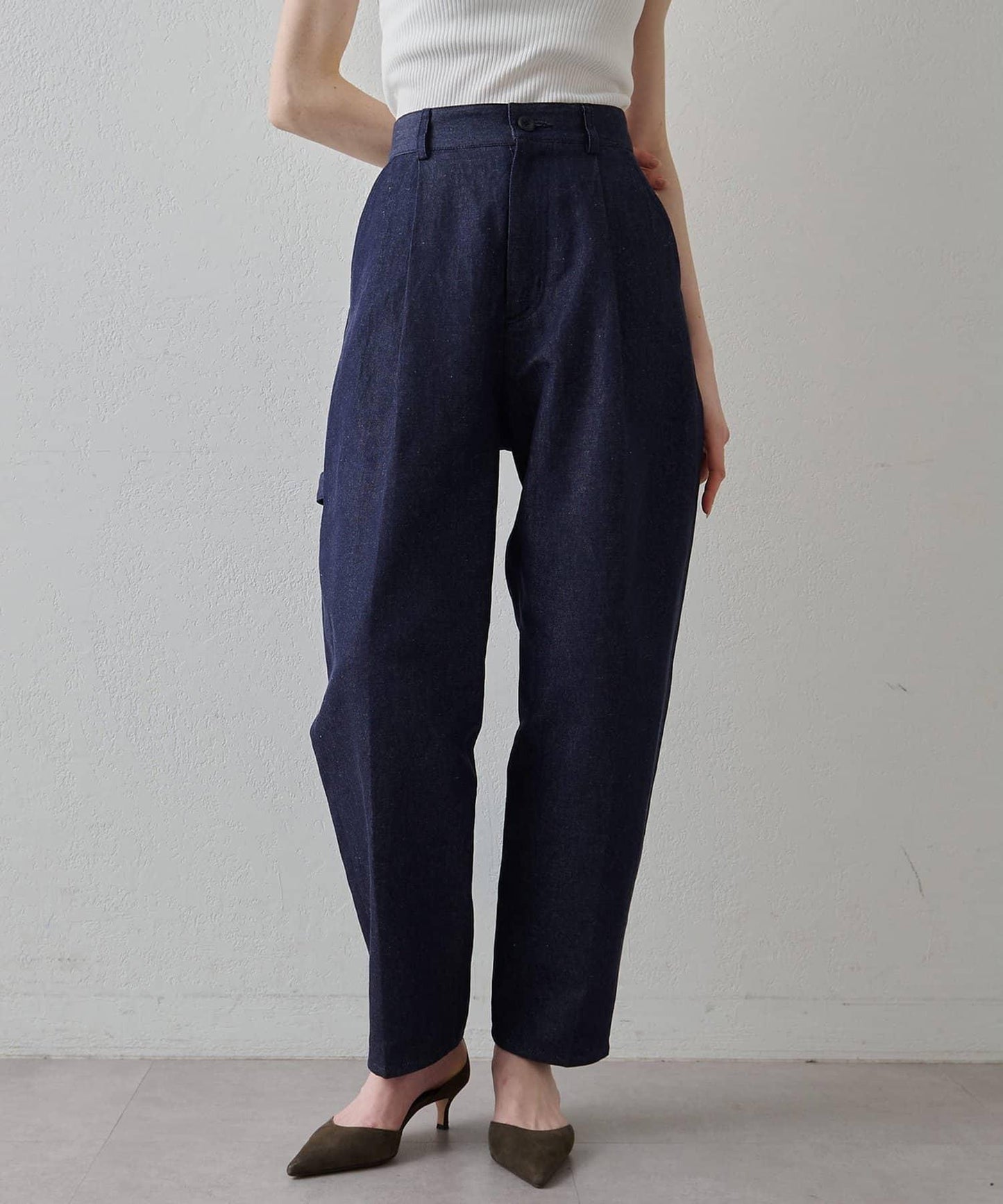 Drawing Numbers 棉麻牛仔工裝褲