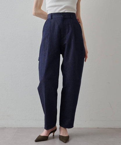 Drawing Numbers 棉麻牛仔工裝褲