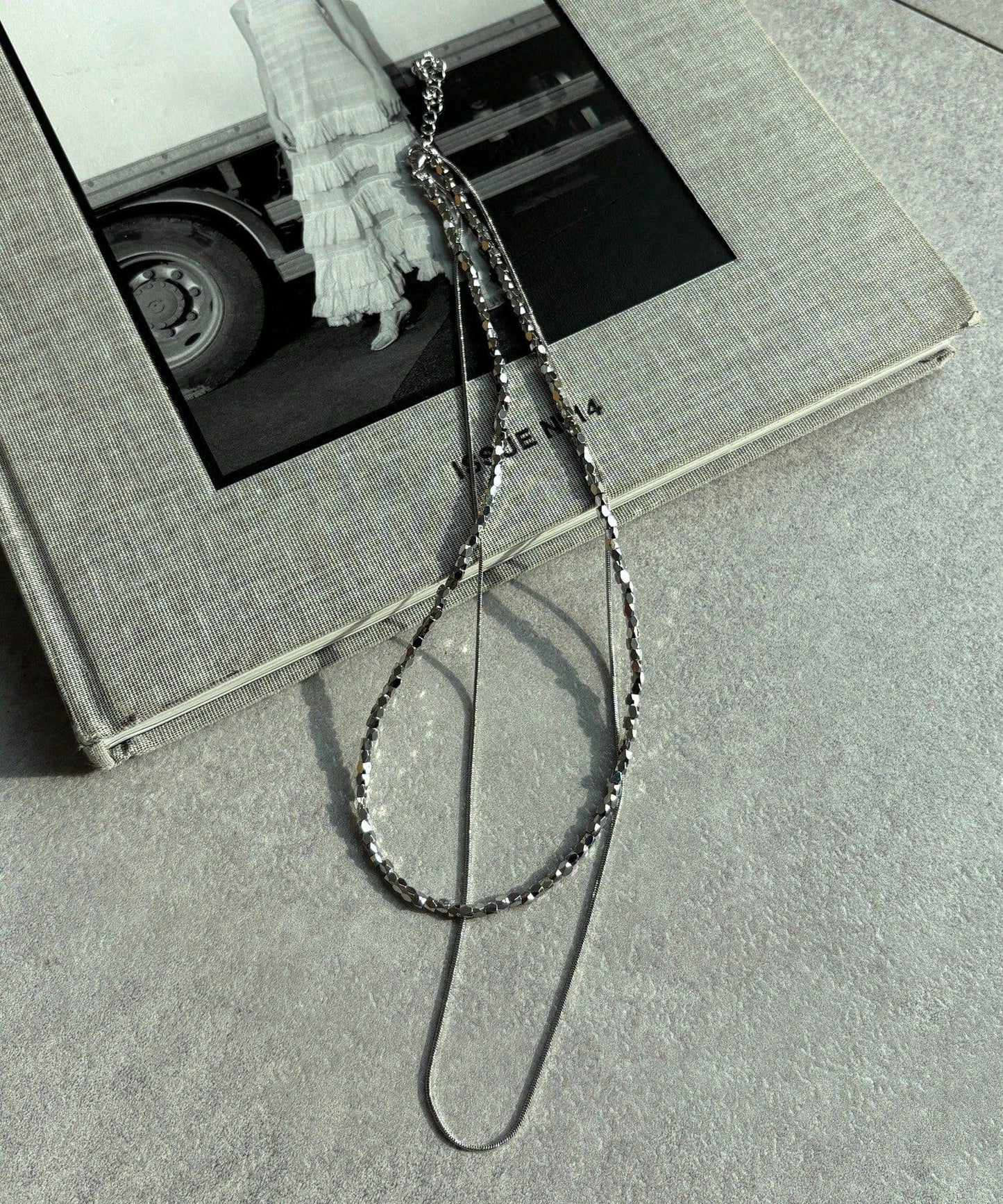 金屬珠鏈疊層設計項鍊