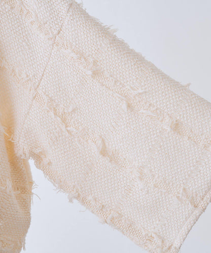 格紋流蘇套頭上衣