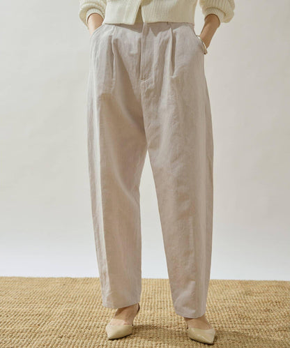 Drawing Numbers 棉麻牛仔工裝褲