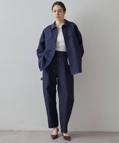 Drawing Numbers 棉麻牛仔工裝褲