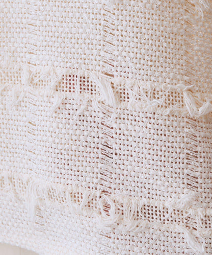 格紋流蘇套頭上衣