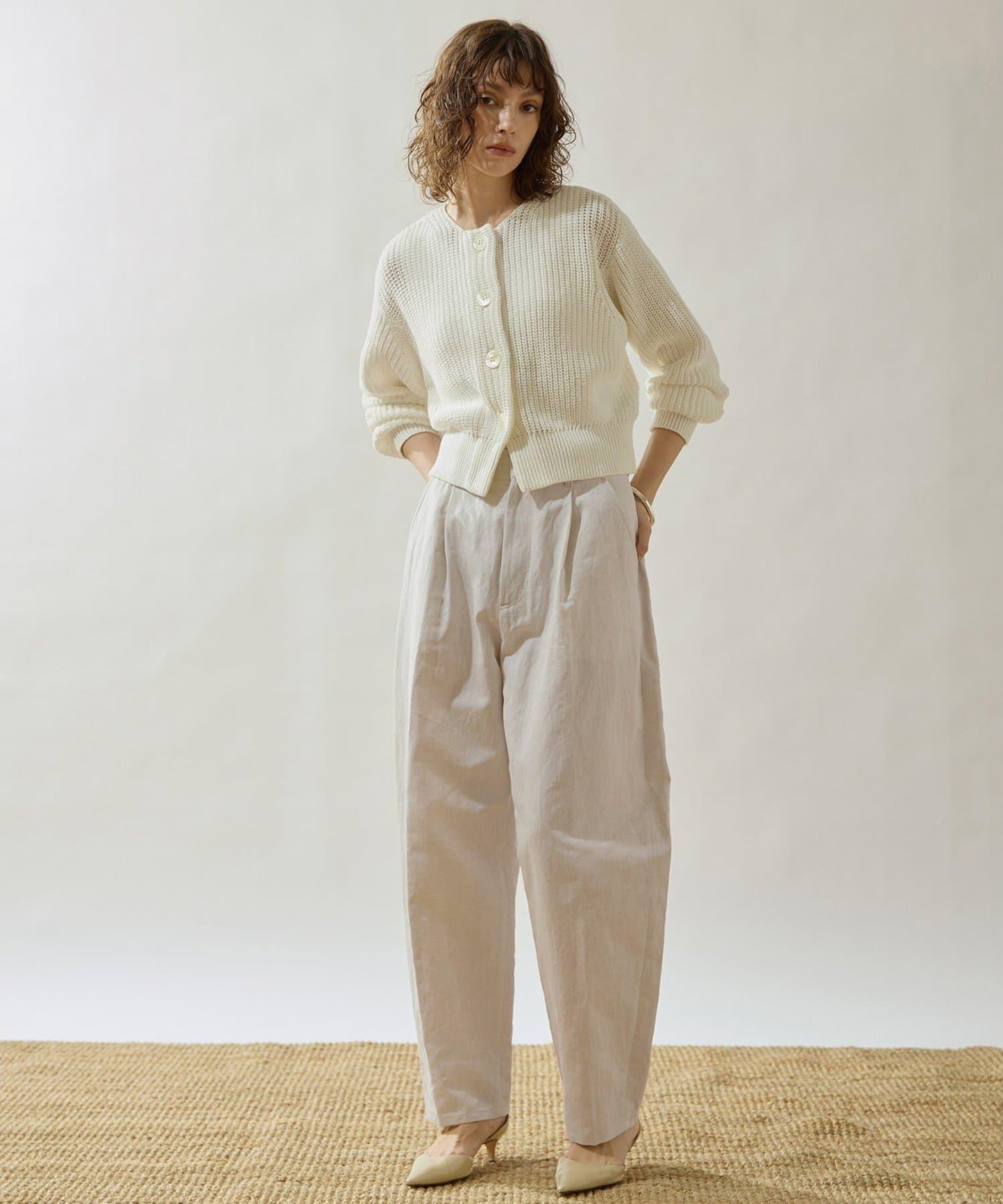 Drawing Numbers 棉麻牛仔工裝褲