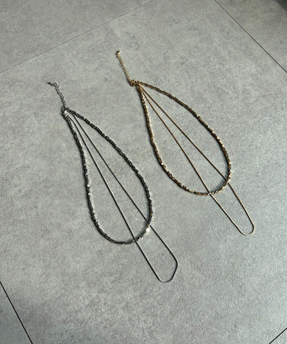 金屬珠鏈疊層設計項鍊