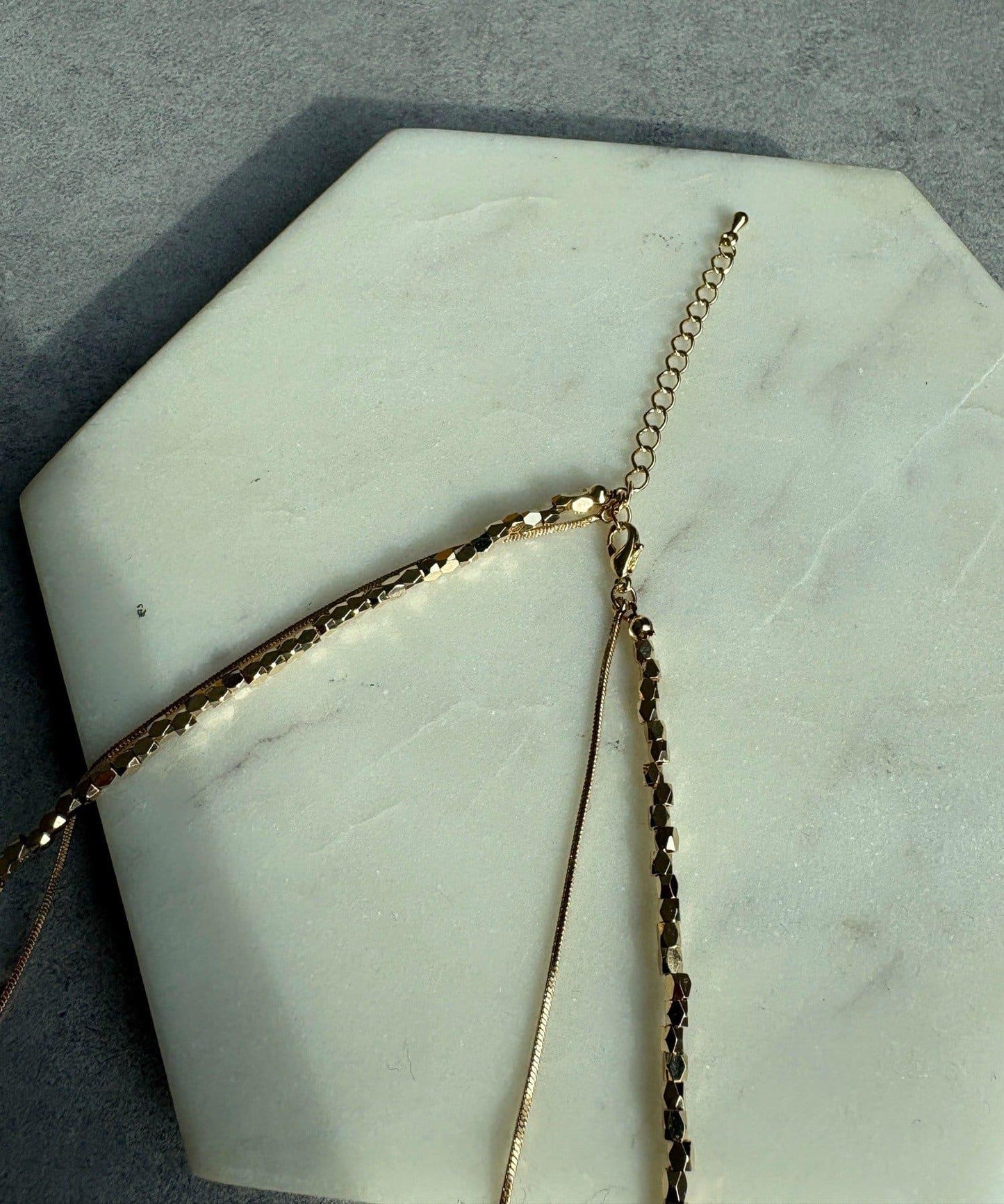 金屬珠鏈疊層設計項鍊