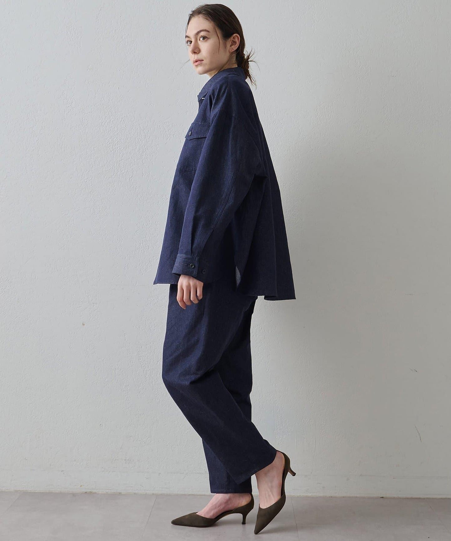 Drawing Numbers 棉麻牛仔工裝褲