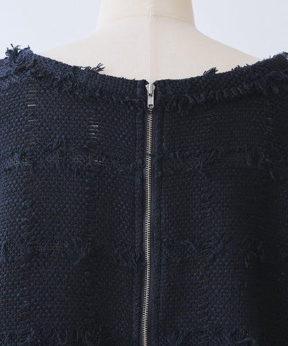 格紋流蘇套頭上衣