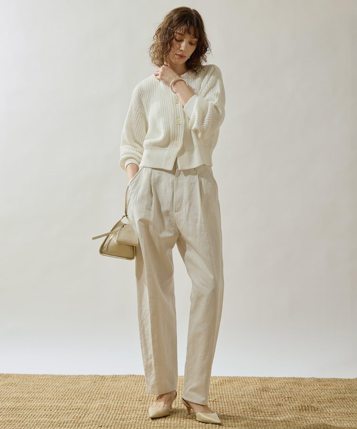 Drawing Numbers 棉麻牛仔工裝褲