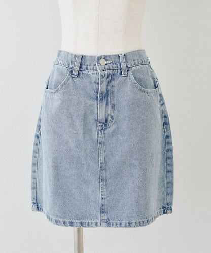 蕾絲可拆卸 前口袋蕾絲 A字半身裙