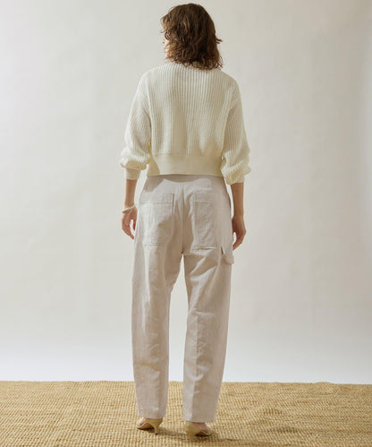 Drawing Numbers 棉麻牛仔工裝褲