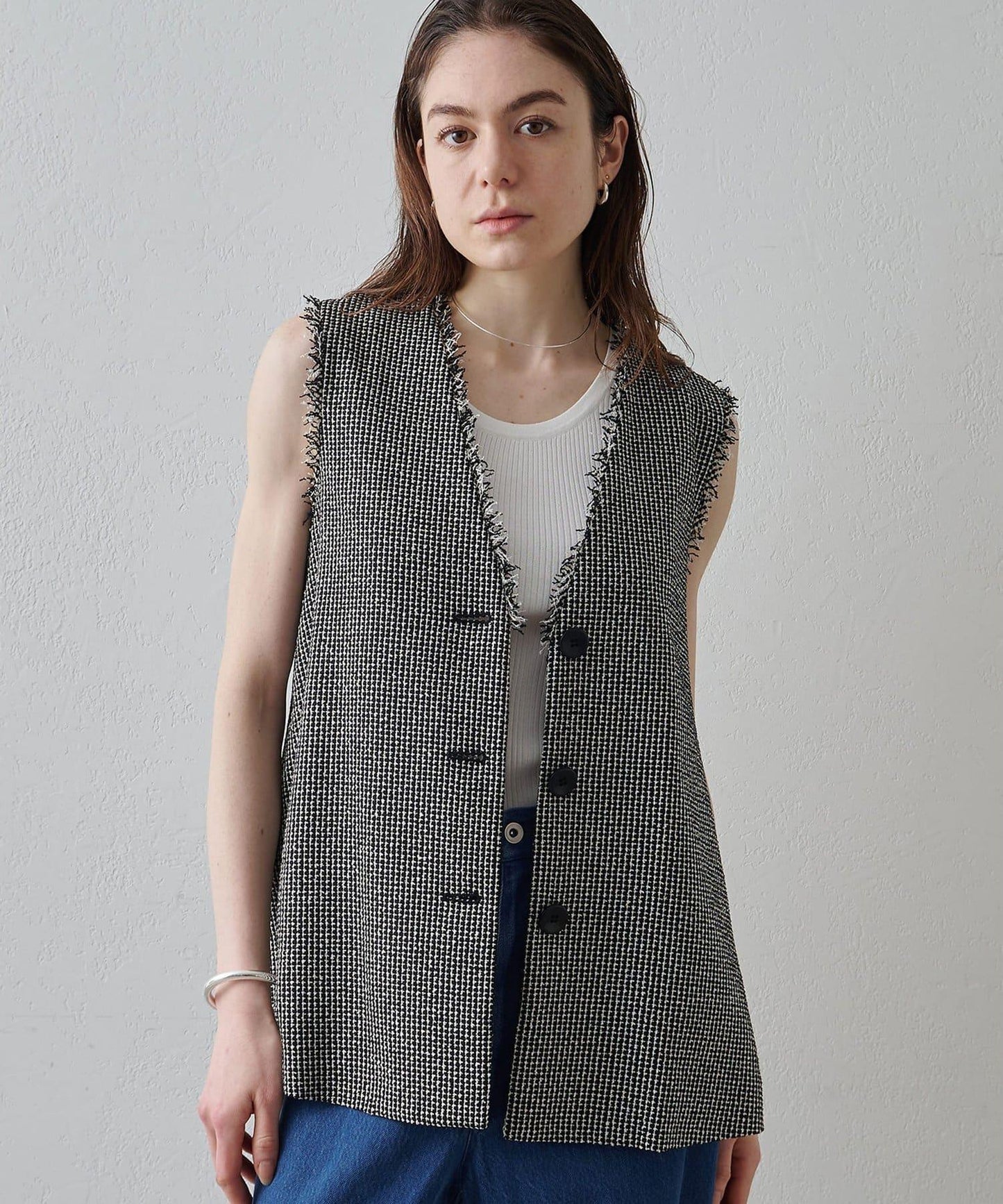 Drawing Numbers 飛白紋荷葉擺馬甲