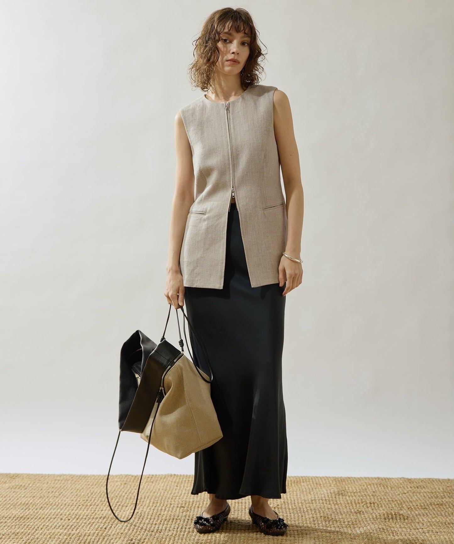 Drawing Numbers 重磅亞麻圓領馬甲