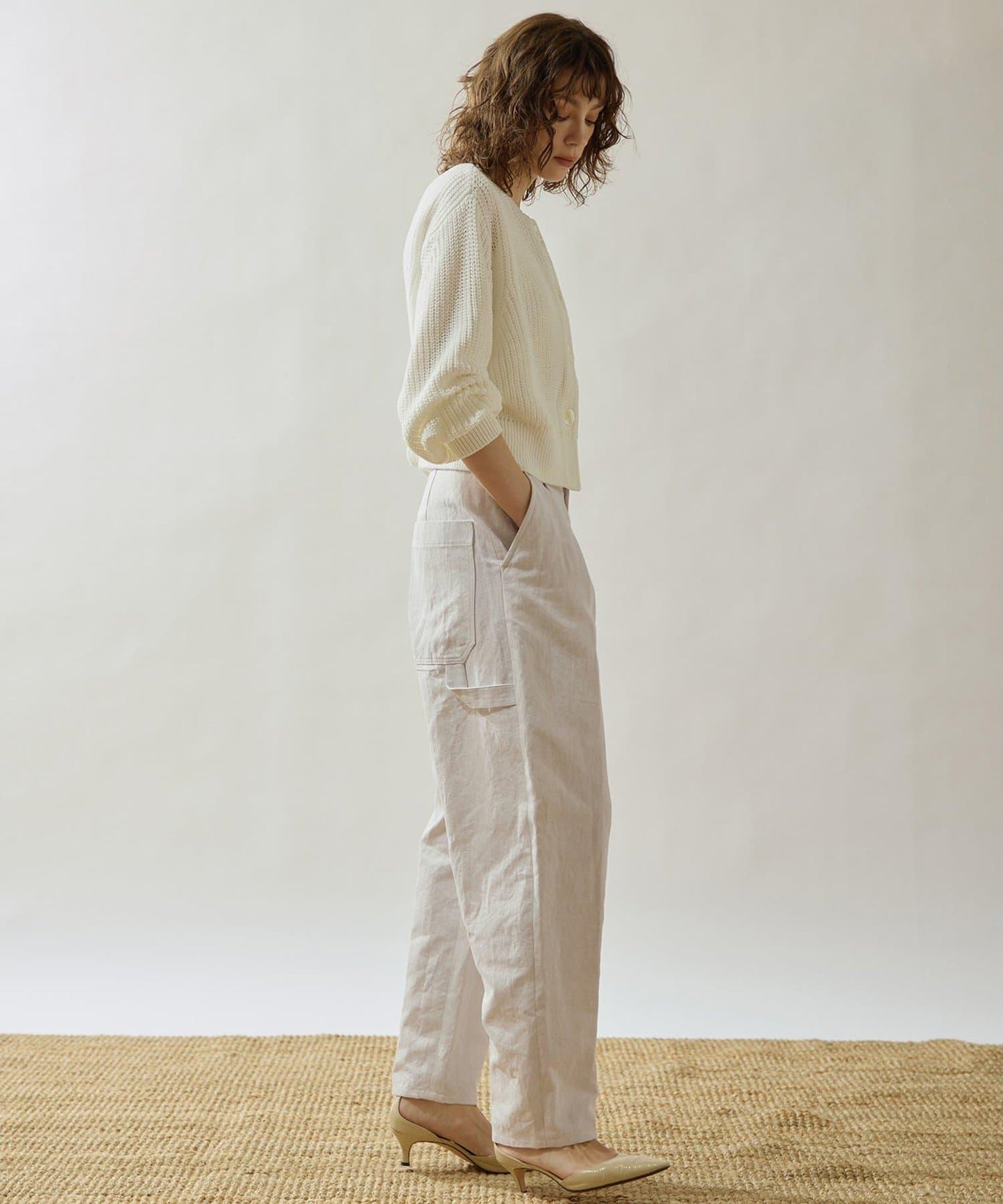 Drawing Numbers 棉麻牛仔工裝褲