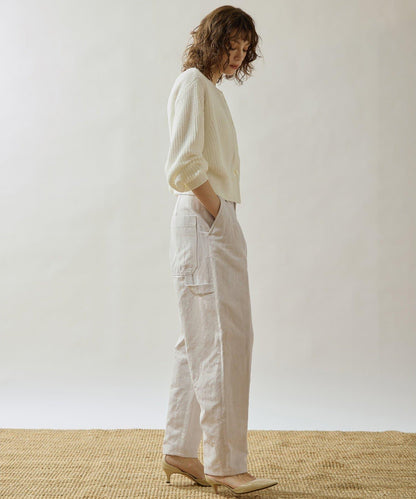 Drawing Numbers 棉麻牛仔工裝褲