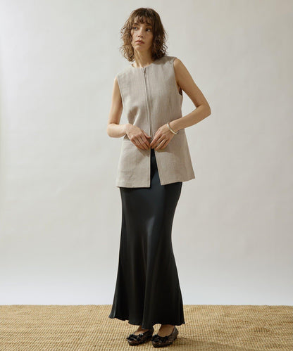 Drawing Numbers 重磅亞麻圓領馬甲