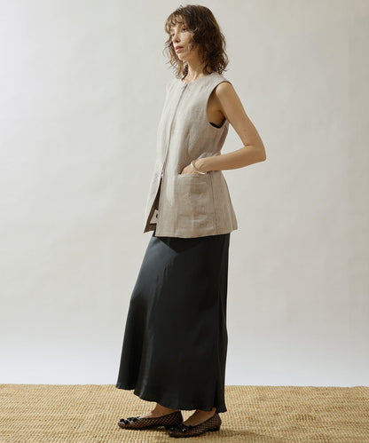 Drawing Numbers 重磅亞麻圓領馬甲