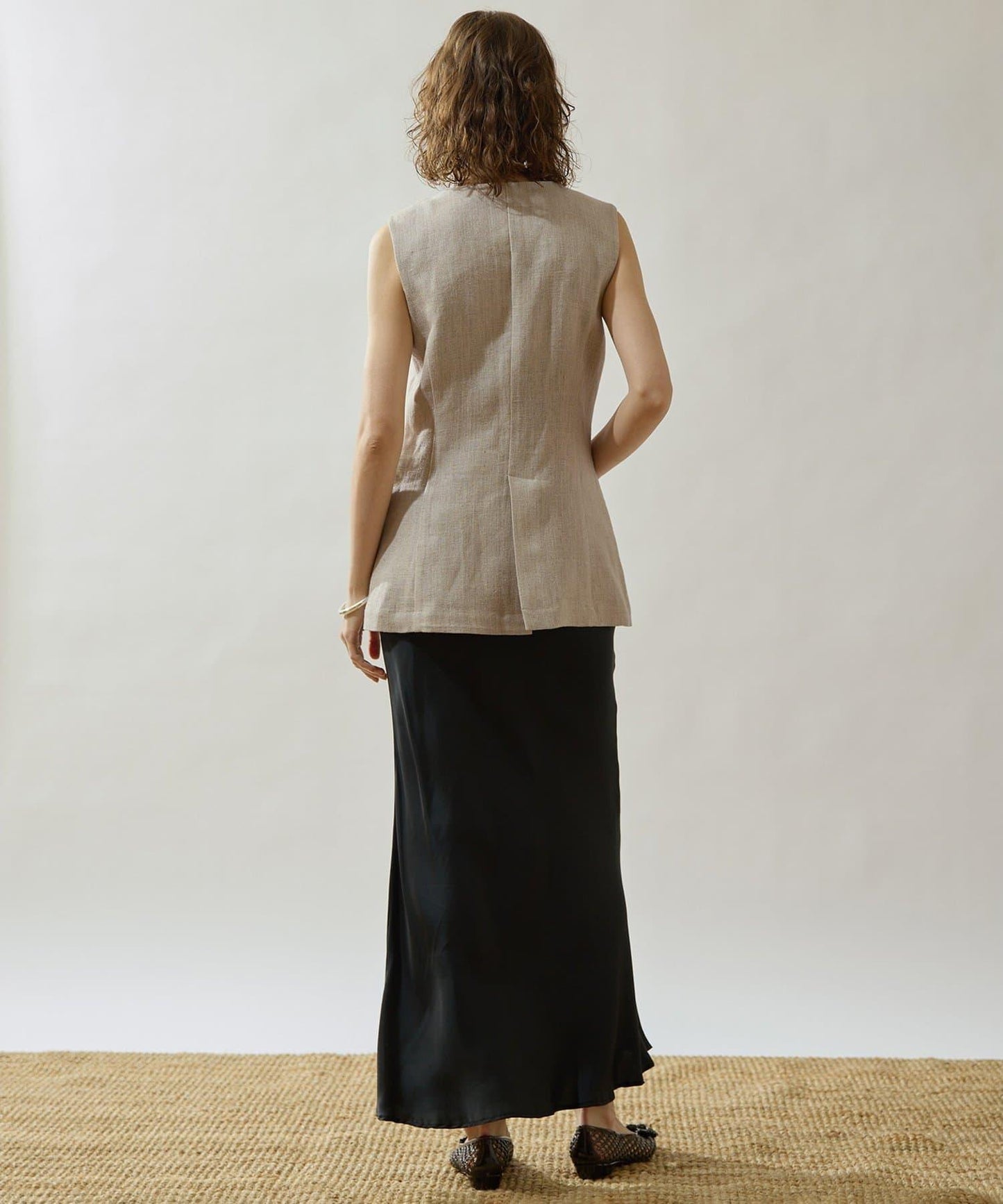 Drawing Numbers 重磅亞麻圓領馬甲