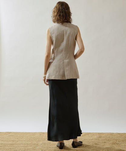 Drawing Numbers 重磅亞麻圓領馬甲