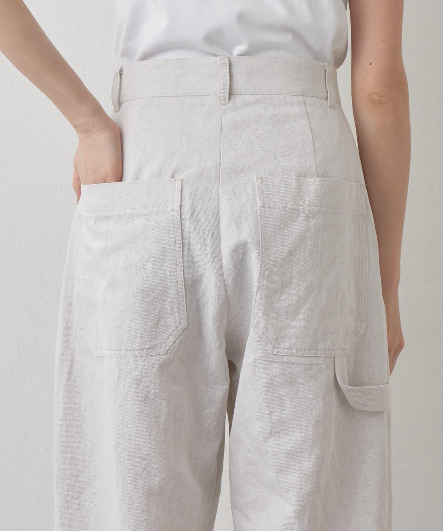 Drawing Numbers 棉麻牛仔工裝褲