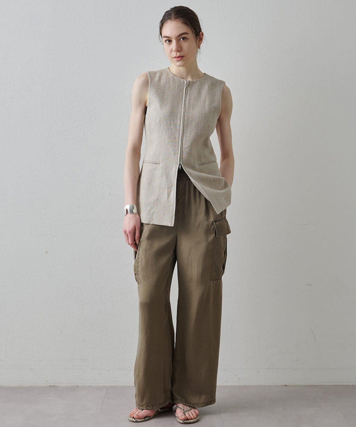 Drawing Numbers 重磅亞麻圓領馬甲