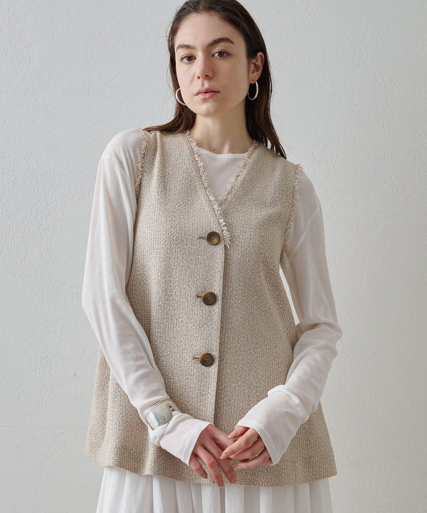 Drawing Numbers 飛白紋荷葉擺馬甲